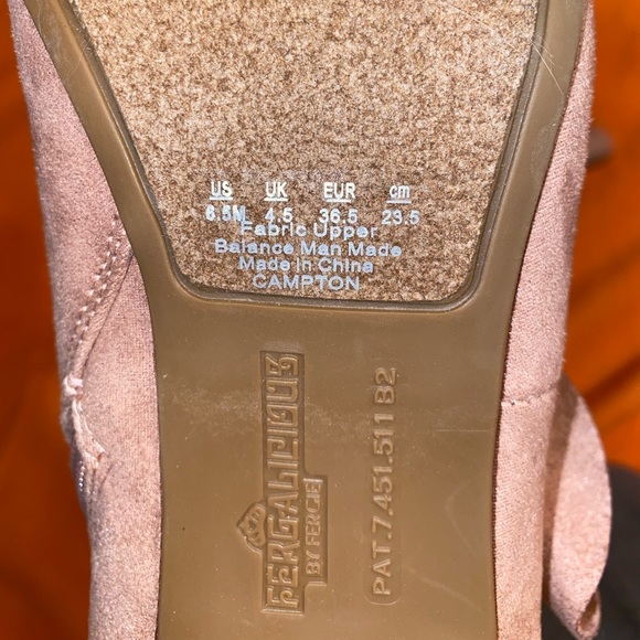 6.5 brand new Fergalicious by Fergie healed booties #neutral #pink #blush